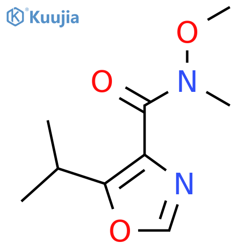 N-methoxy-N-methyl-5-(propan-2-yl)-1,3-oxazole-4-carboxamide structure