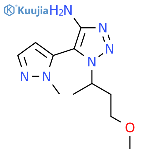 1-(4-methoxybutan-2-yl)-5-(1-methyl-1H-pyrazol-5-yl)-1H-1,2,3-triazol-4-amine structure
