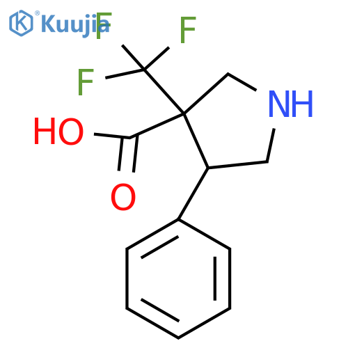4-Phenyl-3-(trifluoromethyl)pyrrolidine-3-carboxylic acid structure