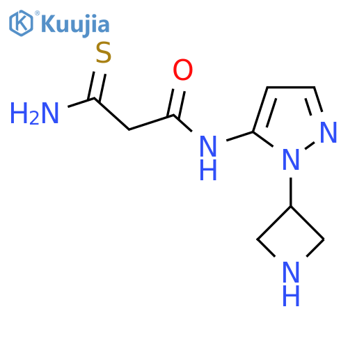 N-1-(azetidin-3-yl)-1H-pyrazol-5-yl-2-carbamothioylacetamide structure