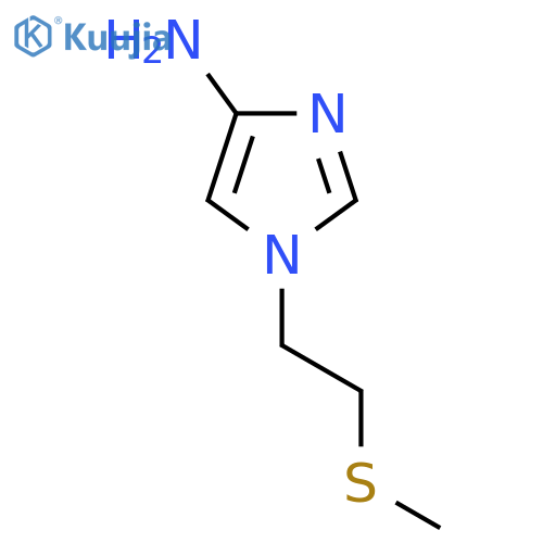 1-[2-(methylsulfanyl)ethyl]-1H-imidazol-4-amine structure