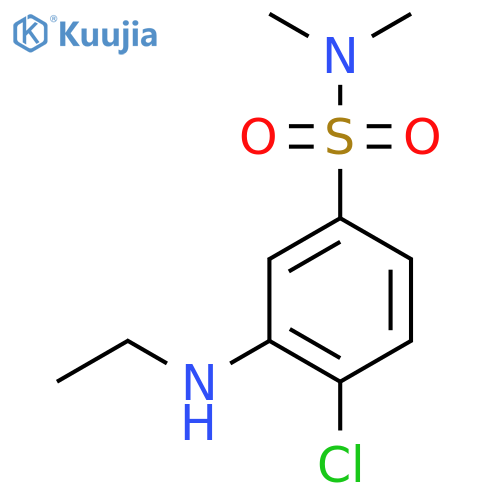 4-chloro-3-(ethylamino)-N,N-dimethylbenzene-1-sulfonamide structure