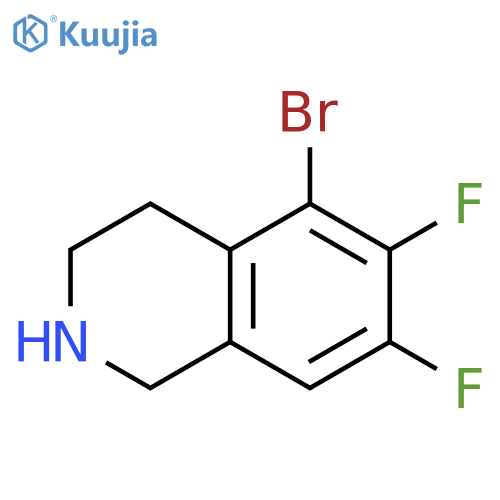 Isoquinoline, 5-bromo-6,7-difluoro-1,2,3,4-tetrahydro- structure
