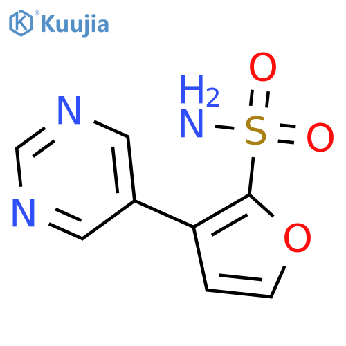 3-(Pyrimidin-5-yl)furan-2-sulfonamide structure