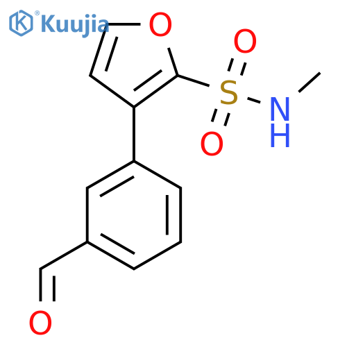 3-(3-formylphenyl)-N-methylfuran-2-sulfonamide structure
