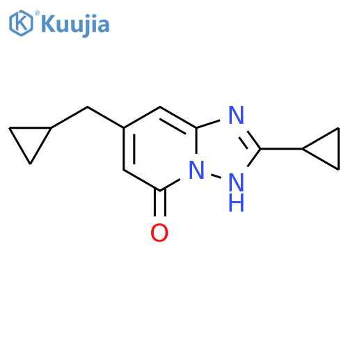2-cyclopropyl-7-(cyclopropylmethyl)-1,2,4triazolo1,5-apyridin-5-ol structure