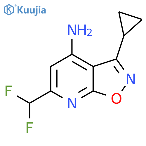 3-Cyclopropyl-6-(difluoromethyl)-[1,2]oxazolo[5,4-b]pyridin-4-amine structure