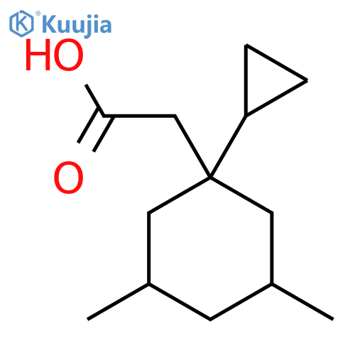 2-(1-Cyclopropyl-3,5-dimethylcyclohexyl)acetic acid structure