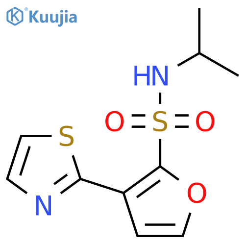 N-(propan-2-yl)-3-(1,3-thiazol-2-yl)furan-2-sulfonamide structure