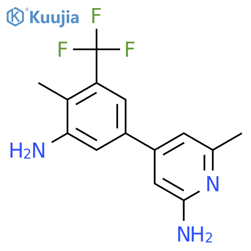 4-[3-Amino-4-methyl-5-(trifluoromethyl)phenyl]-6-methylpyridin-2-amine structure