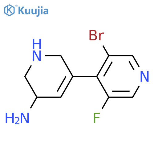 5-(3-Bromo-5-fluoropyridin-4-yl)-1,2,3,6-tetrahydropyridin-3-amine structure