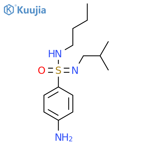 4-amino-N-butyl-N-(2-methylpropyl)benzene-1-sulfonoimidamide structure