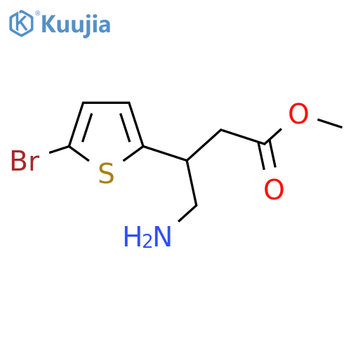 Methyl 4-amino-3-(5-bromothiophen-2-yl)butanoate structure