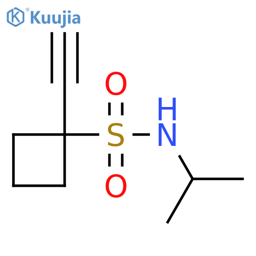 1-ethynyl-N-(propan-2-yl)cyclobutane-1-sulfonamide structure