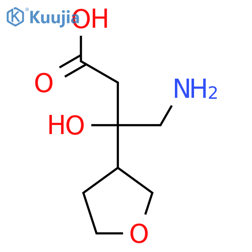4-amino-3-hydroxy-3-(oxolan-3-yl)butanoic acid structure