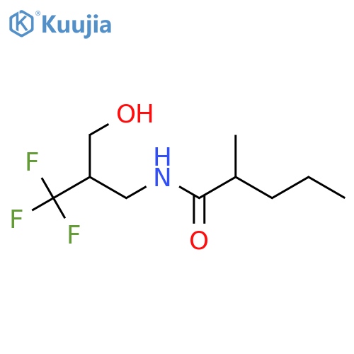 2-methyl-N-[3,3,3-trifluoro-2-(hydroxymethyl)propyl]pentanamide structure