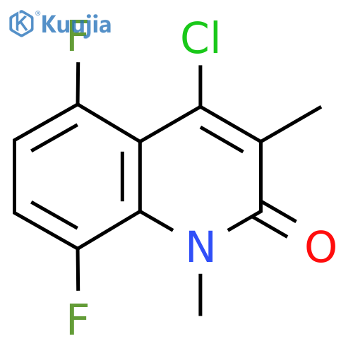 4-chloro-5,8-difluoro-1,3-dimethyl-1,2-dihydroquinolin-2-one structure