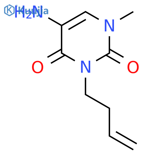 5-amino-3-(but-3-en-1-yl)-1-methyl-1,2,3,4-tetrahydropyrimidine-2,4-dione structure