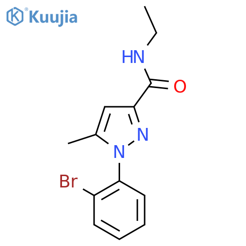 1-(2-bromophenyl)-N-ethyl-5-methyl-1H-pyrazole-3-carboxamide structure