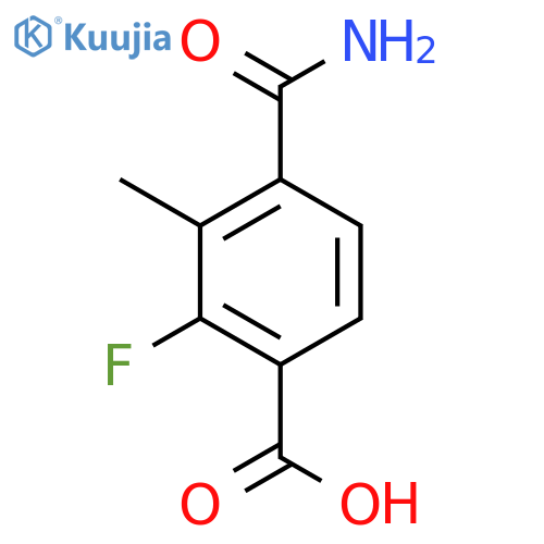 4-Carbamoyl-2-fluoro-3-methylbenzoic acid structure