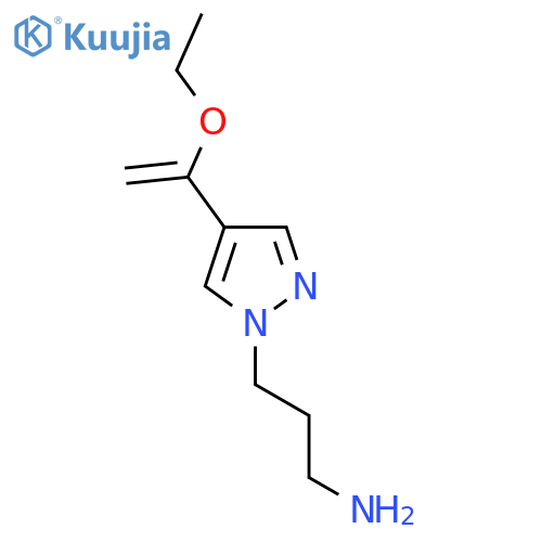 3-[4-(1-ethoxyethenyl)-1H-pyrazol-1-yl]propan-1-amine structure