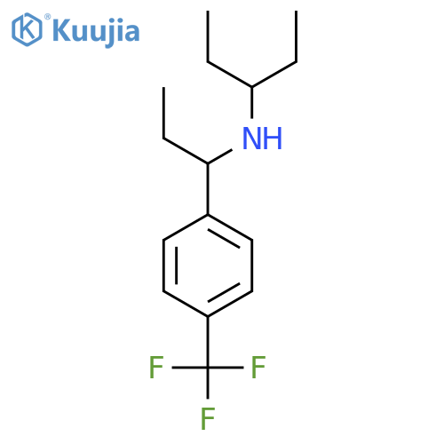 (Pentan-3-yl)({1-[4-(trifluoromethyl)phenyl]propyl})amine structure