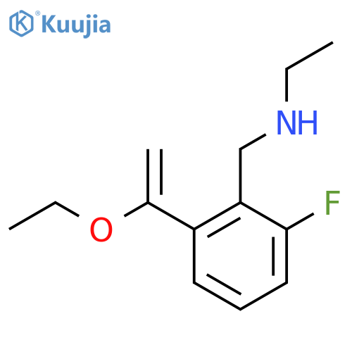 {[2-(1-Ethoxyethenyl)-6-fluorophenyl]methyl}(ethyl)amine structure