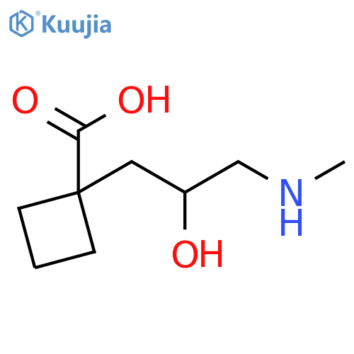 Cyclobutanecarboxylic acid, 1-[2-hydroxy-3-(methylamino)propyl]- structure
