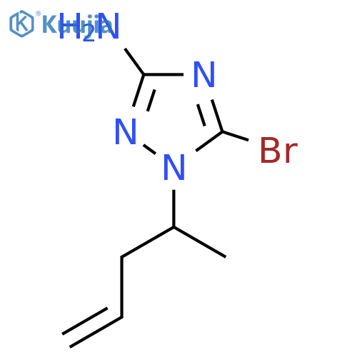 5-bromo-1-(pent-4-en-2-yl)-1H-1,2,4-triazol-3-amine structure