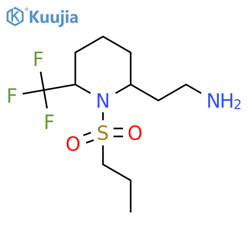 2-[1-(Propane-1-sulfonyl)-6-(trifluoromethyl)piperidin-2-yl]ethan-1-amine structure