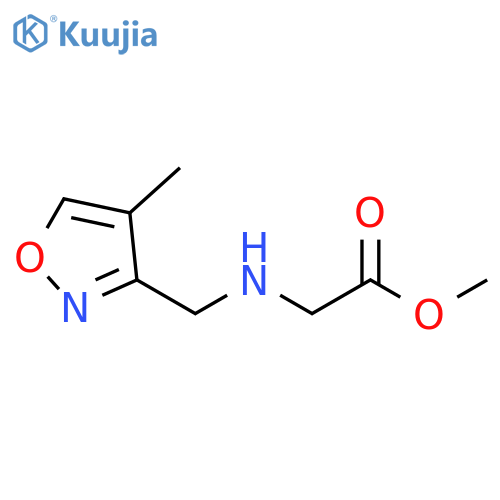 Glycine, N-[(4-methyl-3-isoxazolyl)methyl]-, methyl ester structure