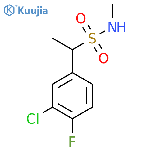 1-(3-chloro-4-fluorophenyl)-N-methylethanesulfonamide structure