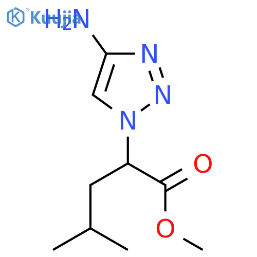 methyl 2-(4-amino-1H-1,2,3-triazol-1-yl)-4-methylpentanoate structure