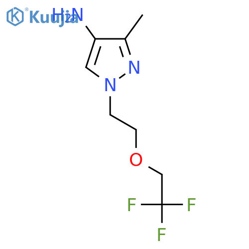 3-methyl-1-2-(2,2,2-trifluoroethoxy)ethyl-1H-pyrazol-4-amine structure