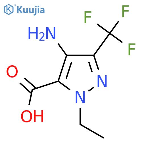 1H-Pyrazole-5-carboxylic acid, 4-amino-1-ethyl-3-(trifluoromethyl)- structure