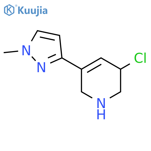 3-chloro-5-(1-methyl-1H-pyrazol-3-yl)-1,2,3,6-tetrahydropyridine structure