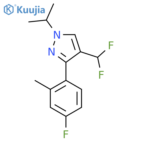 4-(difluoromethyl)-3-(4-fluoro-2-methylphenyl)-1-(propan-2-yl)-1H-pyrazole structure
