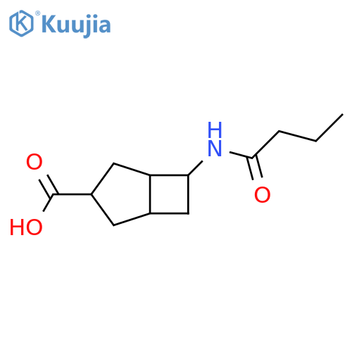 Bicyclo[3.2.0]heptane-3-carboxylic acid, 6-[(1-oxobutyl)amino]- structure
