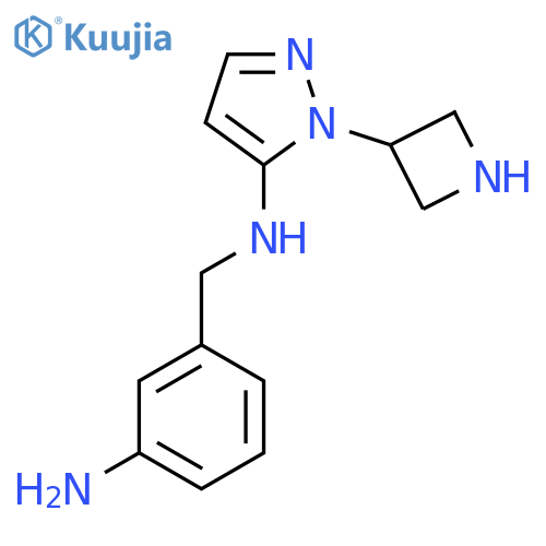 N-(3-aminophenyl)methyl-1-(azetidin-3-yl)-1H-pyrazol-5-amine structure