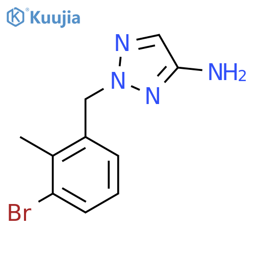 2-(3-bromo-2-methylphenyl)methyl-2H-1,2,3-triazol-4-amine structure