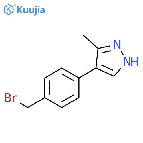 4-4-(bromomethyl)phenyl-3-methyl-1H-pyrazole structure