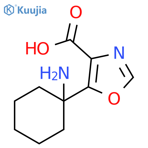 4-Oxazolecarboxylic acid, 5-(1-aminocyclohexyl)- structure