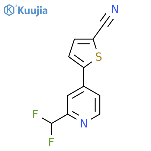 5-2-(difluoromethyl)pyridin-4-ylthiophene-2-carbonitrile structure