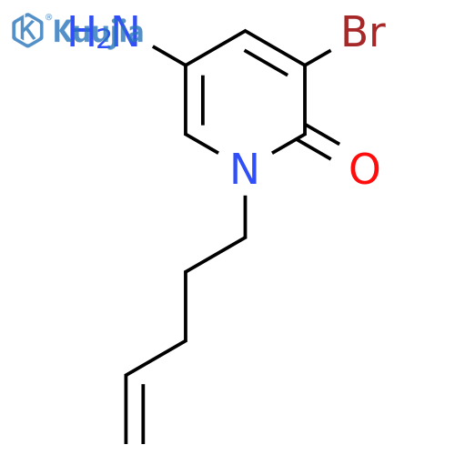 5-amino-3-bromo-1-(pent-4-en-1-yl)-1,2-dihydropyridin-2-one structure