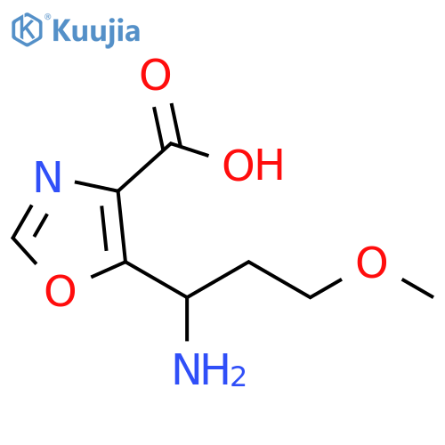 4-Oxazolecarboxylic acid, 5-(1-amino-3-methoxypropyl)- structure