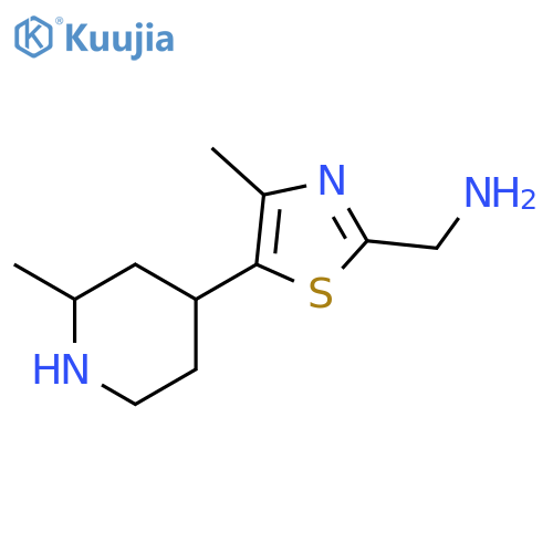 2-Thiazolemethanamine, 4-methyl-5-(2-methyl-4-piperidinyl)- structure