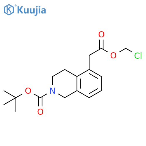 5-Isoquinolineacetic acid, 2-[(1,1-dimethylethoxy)carbonyl]-1,2,3,4-tetrahydro-, chloromethyl ester structure