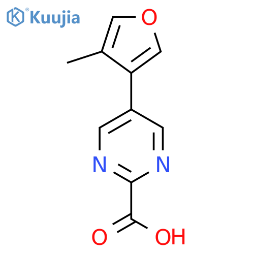 5-(4-Methylfuran-3-yl)pyrimidine-2-carboxylic acid structure