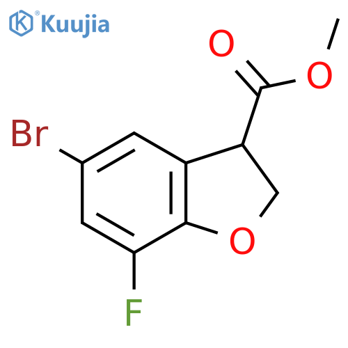 Methyl 5-bromo-7-fluoro-2,3-dihydro-1-benzofuran-3-carboxylate structure