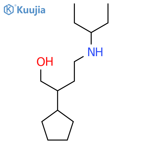 2-Cyclopentyl-4-[(pentan-3-yl)amino]butan-1-ol structure